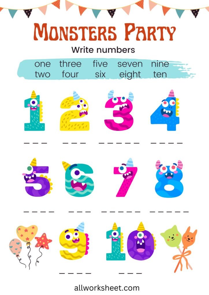 35.Writing numbers 1 10 worksheets free pdf