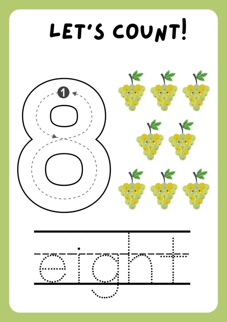 Numbers 1 10 worksheets for kindergarten pdf 8